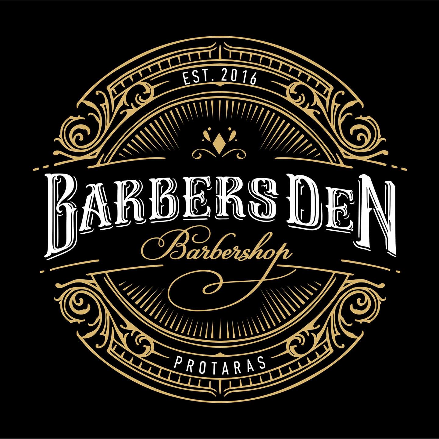 Barber Shop: The Barber’s Den Protaras Logo