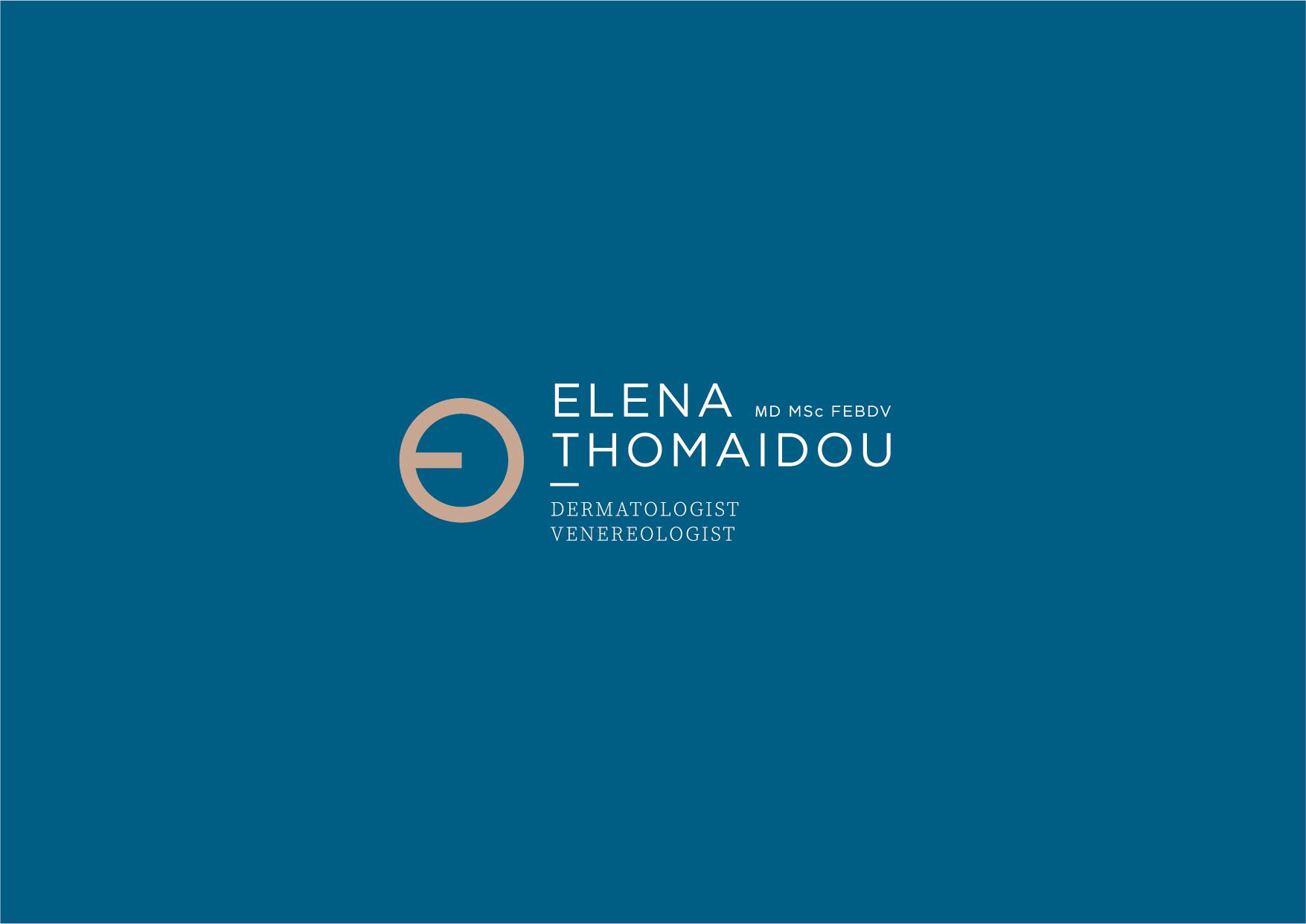 Dermatologist: Dr Elena Thomaidou MD MSc FEBDV Logo